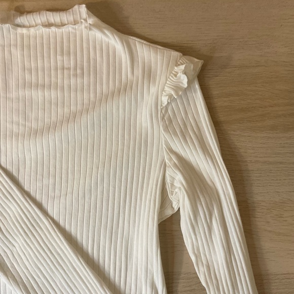 Cream Mock Neck Shirt - Picture 2 of 4
